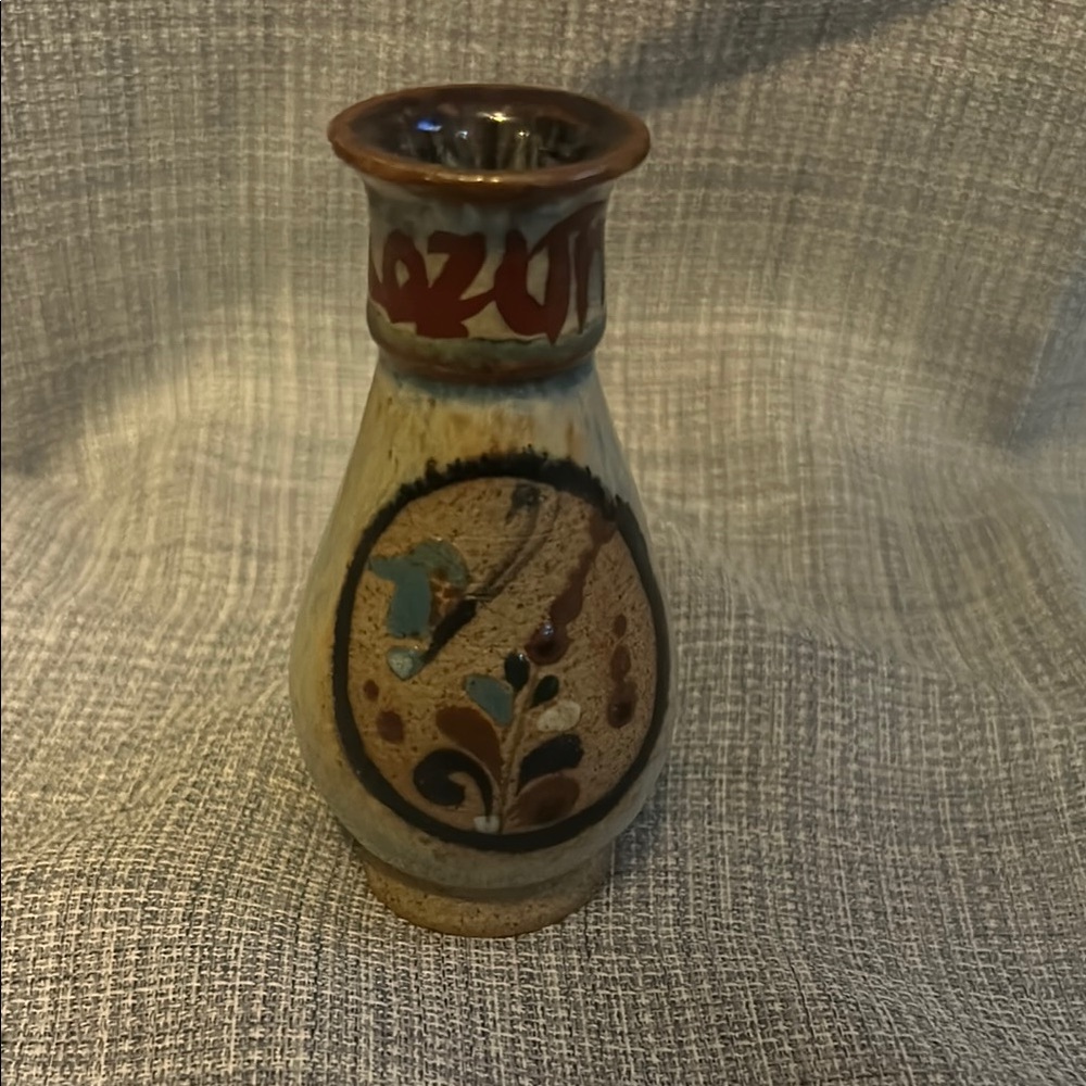 Vintage Tonala Mexican Art Pottery Bud Vase